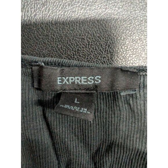 Express Women's Black Sequined Tank Top (Stretchy Fabric) - Party Shirt Women's - Picture 3 of 4